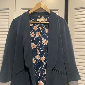 Skies Are Blue Blue Blazer Tailored Suit Jacket